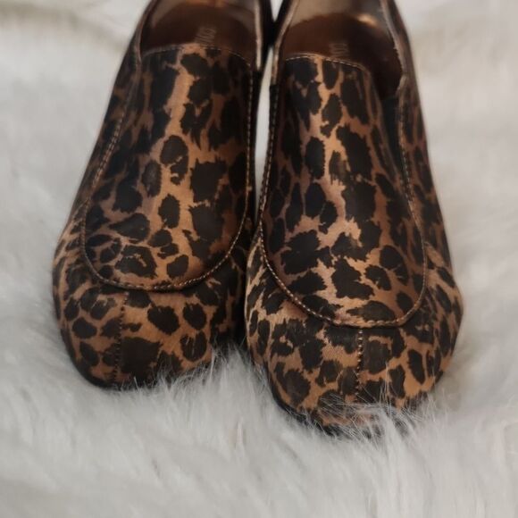 Colin Stuart 8.5 Leopard Print Satin Heels - Sz. 8.5 - Picture 5 of 10